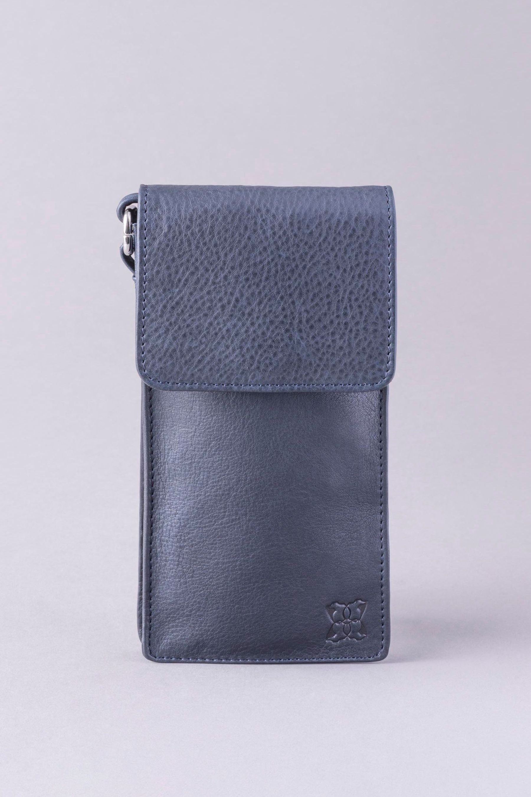 Lakeland Leather Navy Cross Body Phone Pouch Bag