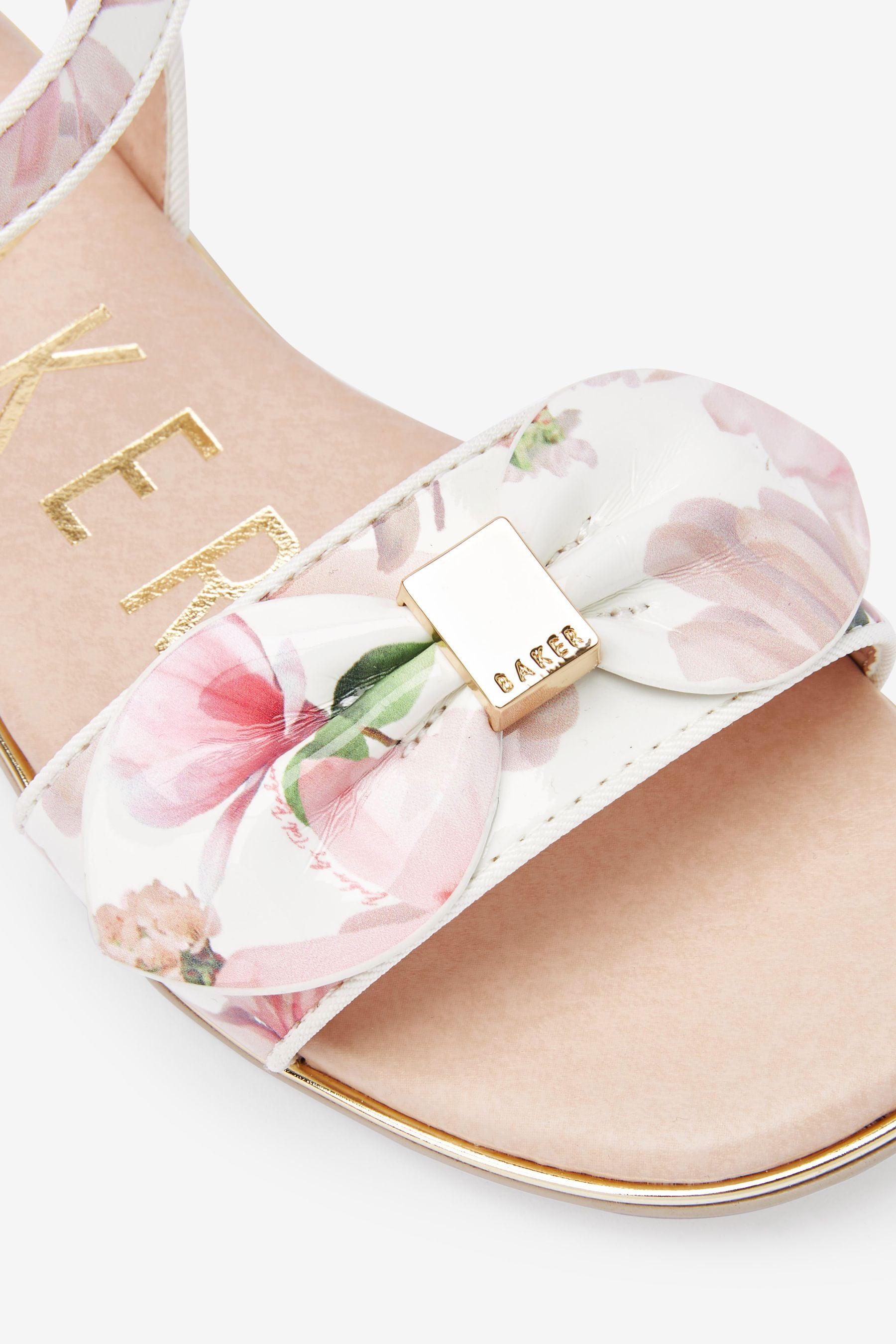 Buy Baker by Ted Baker White Patent Bow Sandals from Next Luxembourg