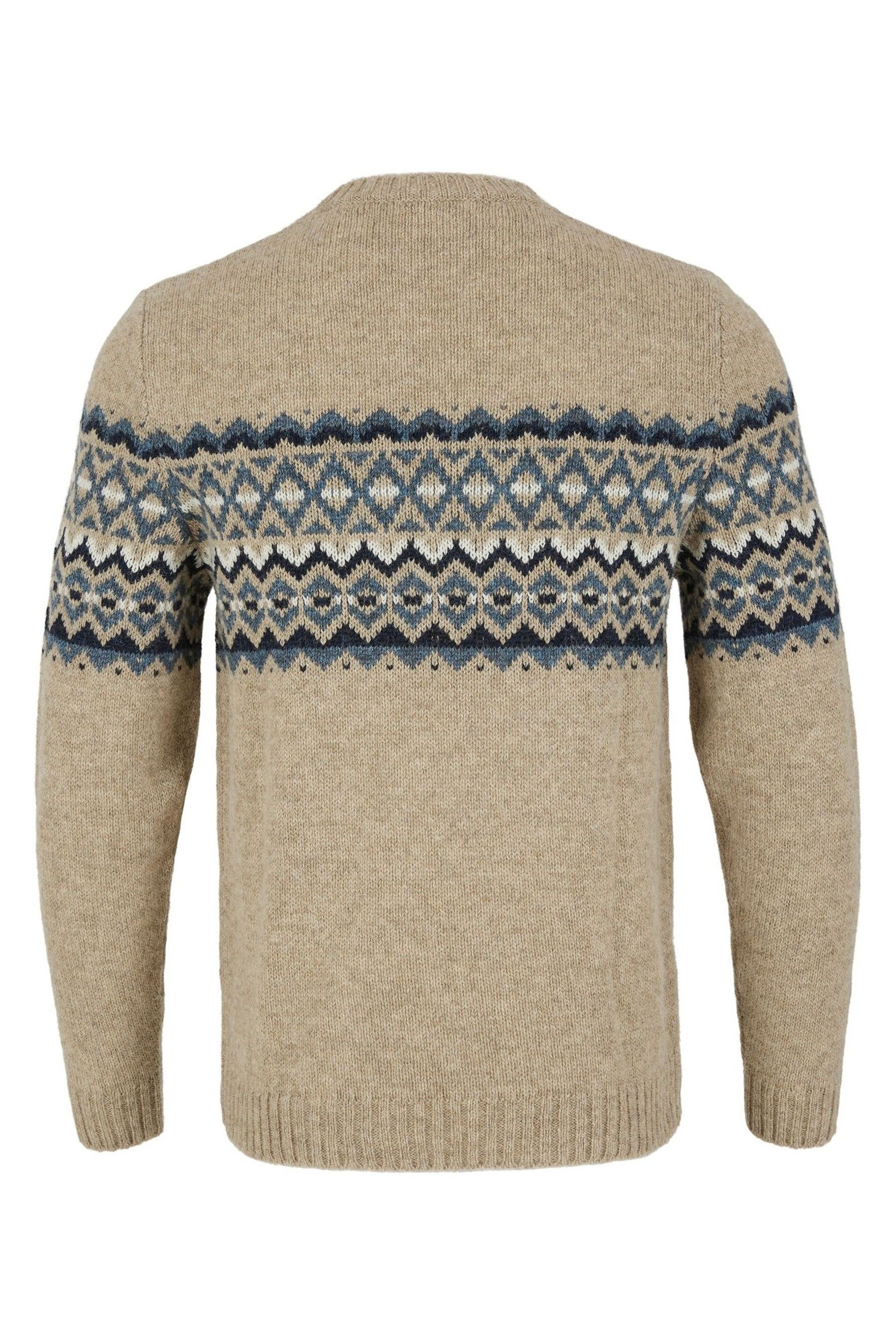 Celtic & Co. Mens Natural Fairisle Pattern Jumper - Image 3 of 4