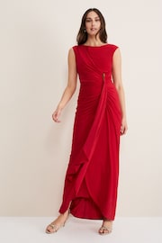 Phase Eight Red Donna Green Maxi Dress - Image 1 of 5