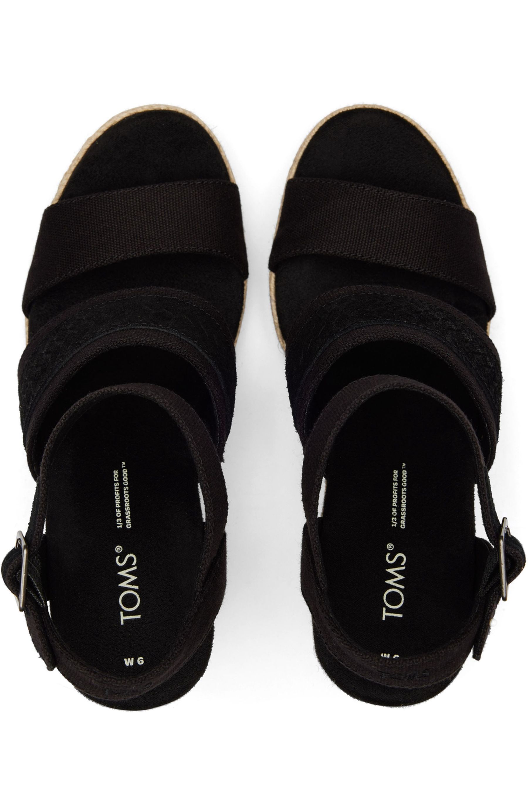 Toms black sandals on sale