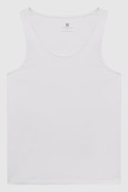 Reiss White Vinnie Cotton Stretch Vest - Image 2 of 6