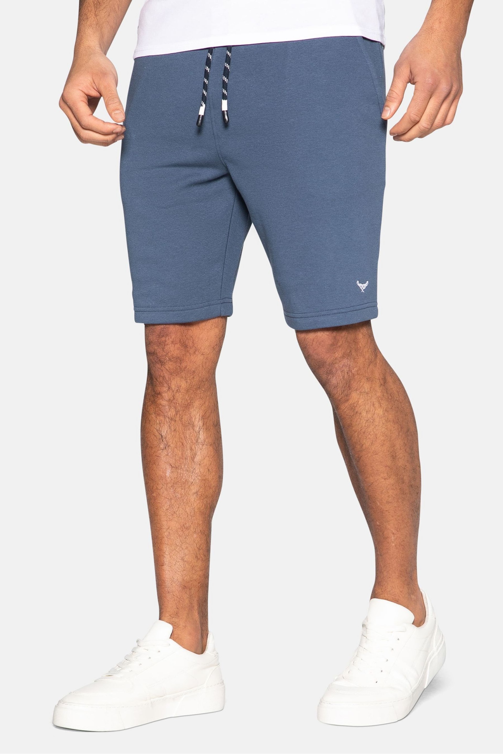 Threadbare Blue Basic Fleece Shorts - Image 1 of 4