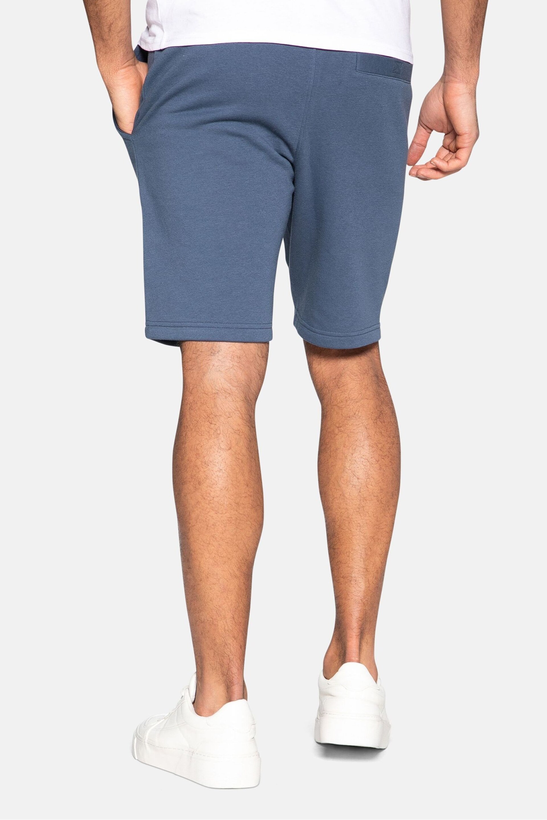 Threadbare Blue Basic Fleece Shorts - Image 2 of 4