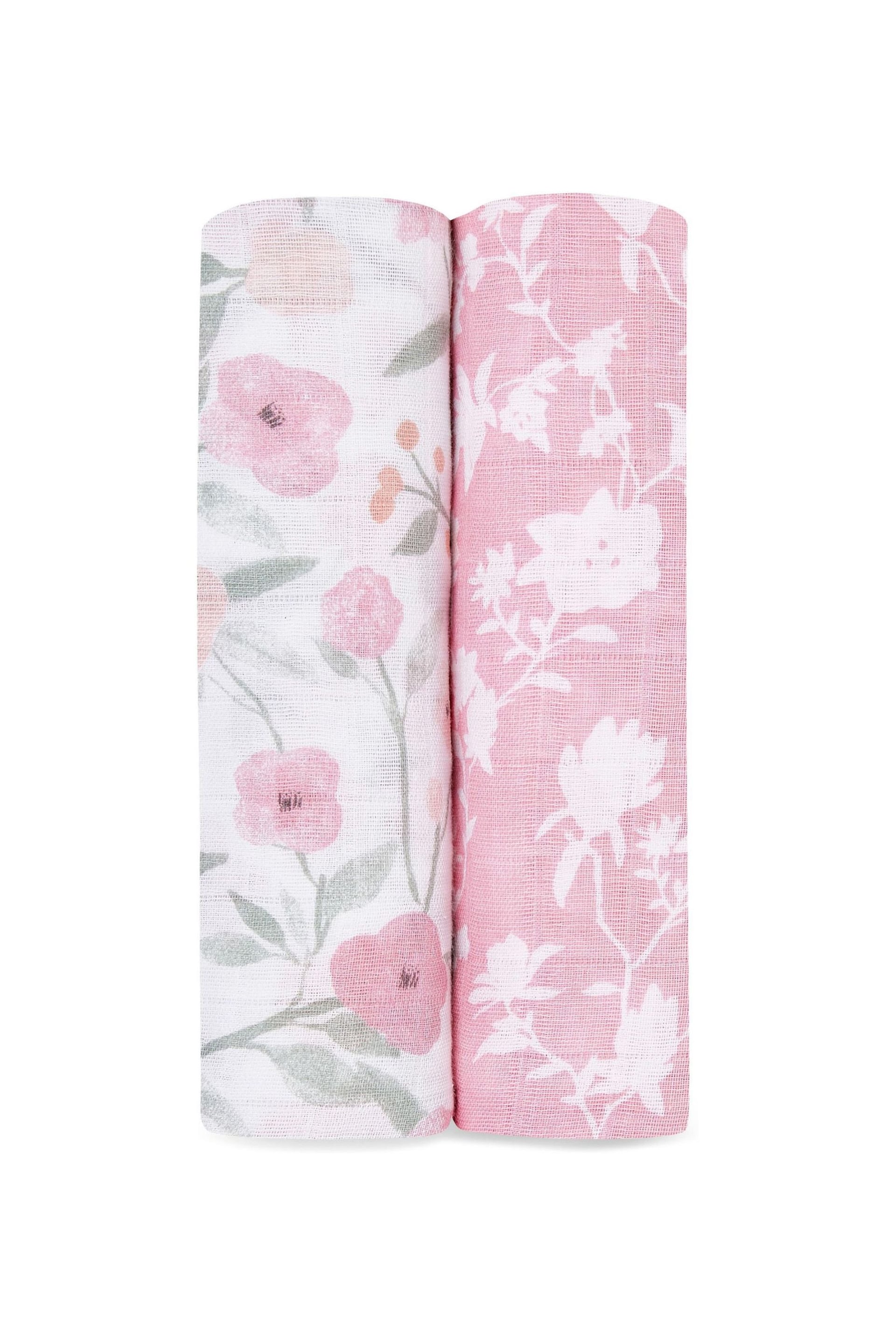 Aden + Anais Natural Ma Fleur Large Cotton Muslin Blankets 2-Pack - Image 1 of 5