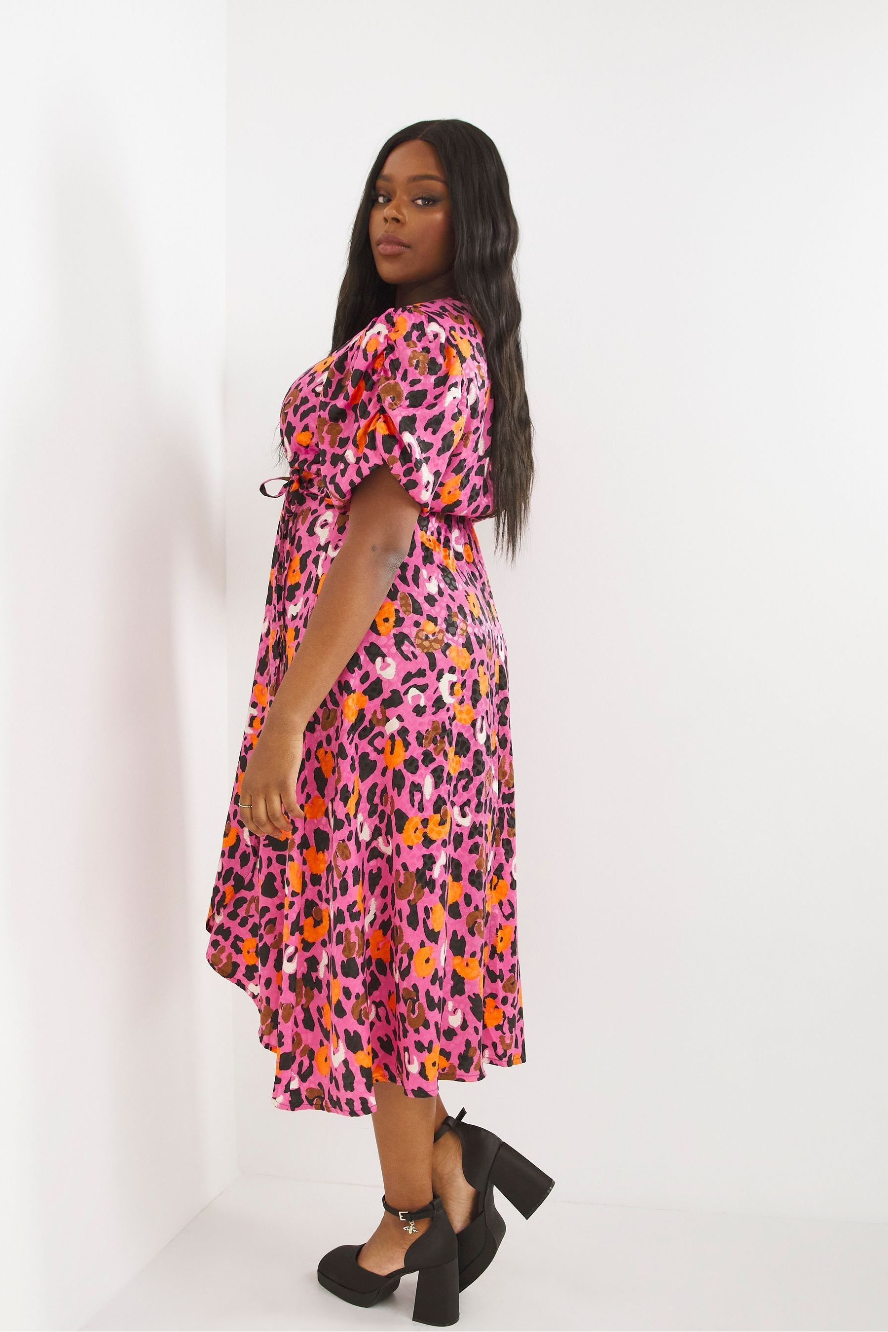 Pink leopard print dress next online