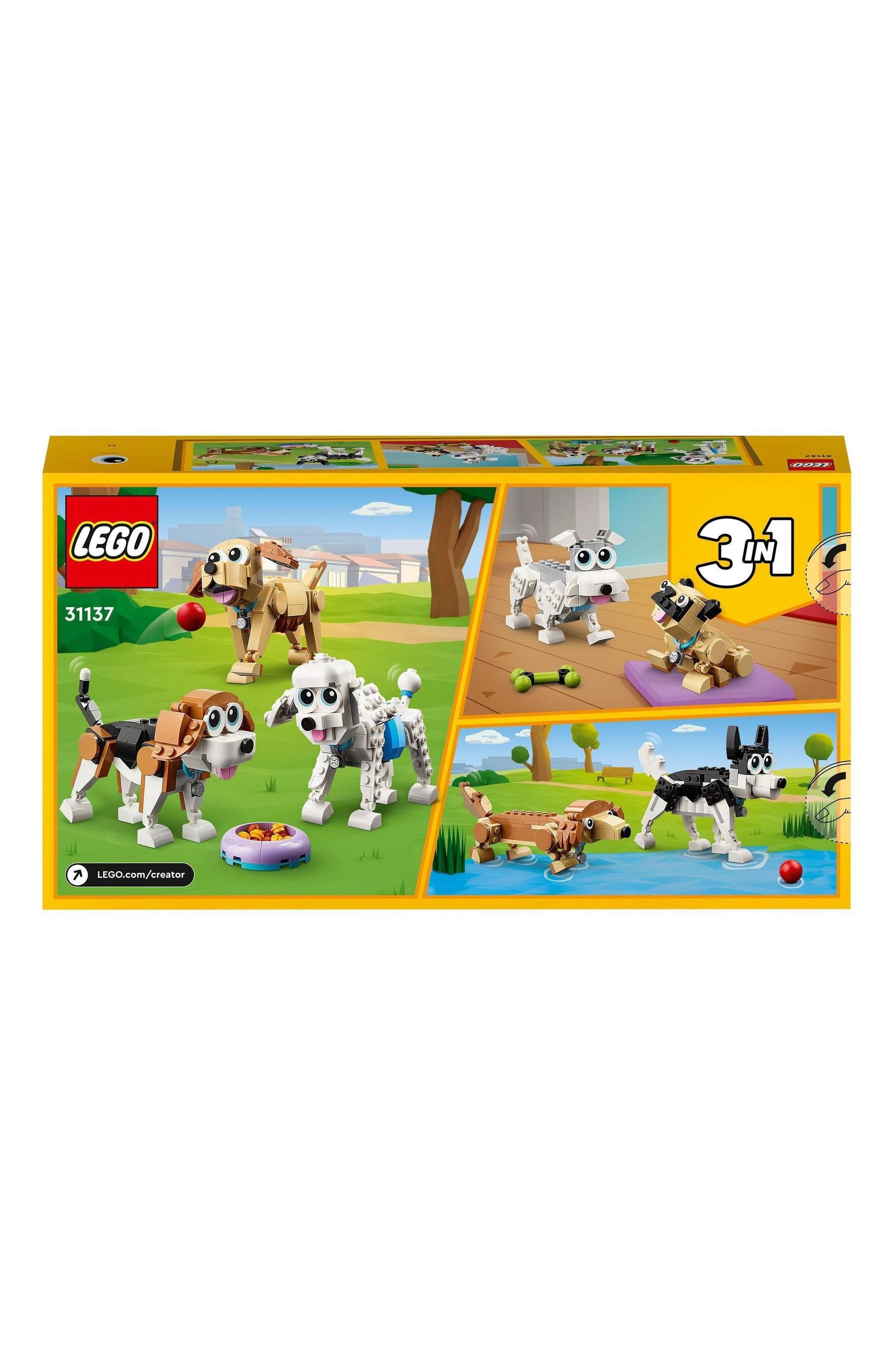 Buy LEGO Creator 3 in 1 Adorable Dogs Animal Figures Toys 31137 from Next Luxembourg