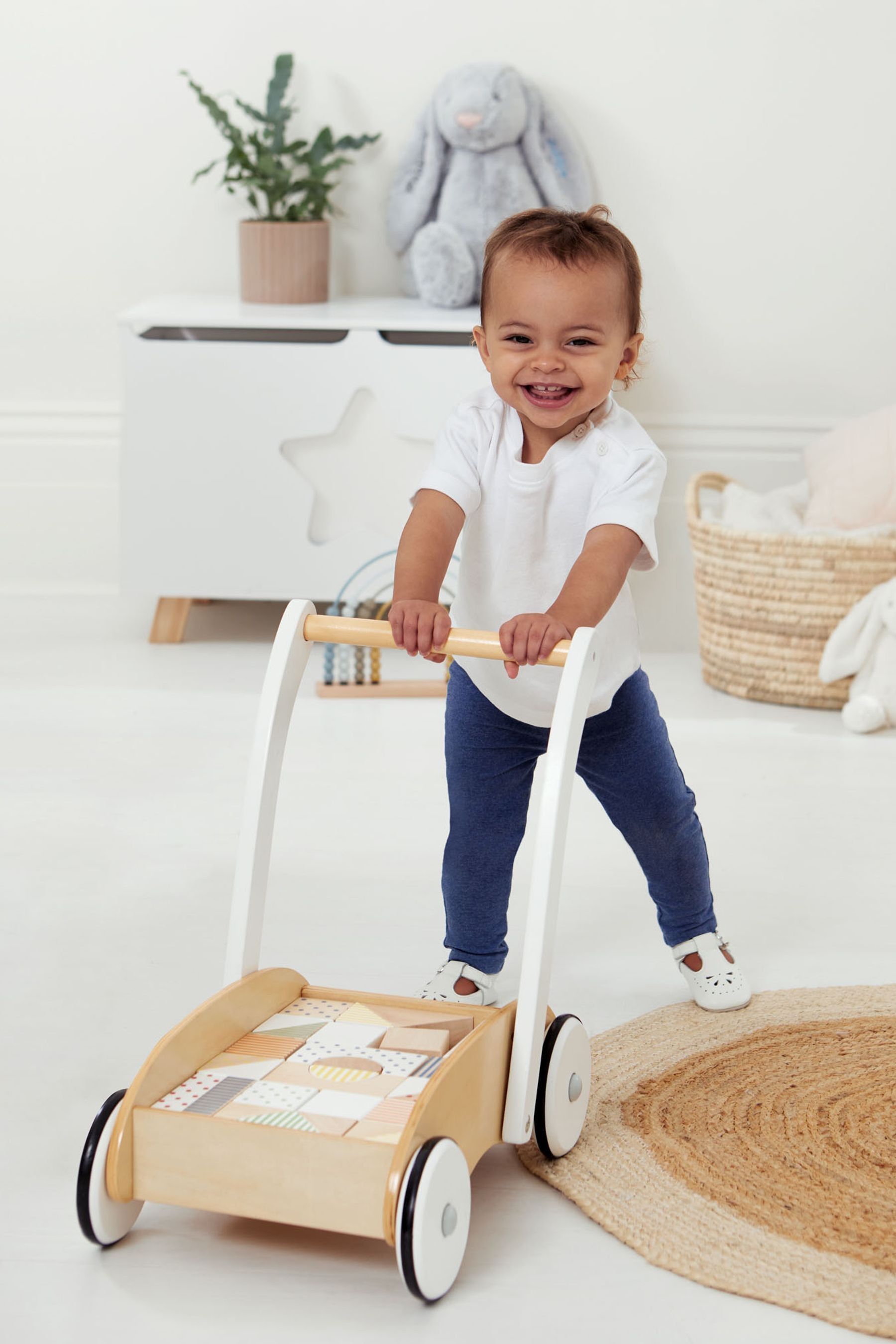 Buy JoJo Maman Bebe Pastel Wooden Baby Walker from the Next UK online shop
