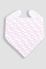 JoJo Maman Bébé Pink 3-Pack Ele Baby Dribble Bibs - Image 2 of 4