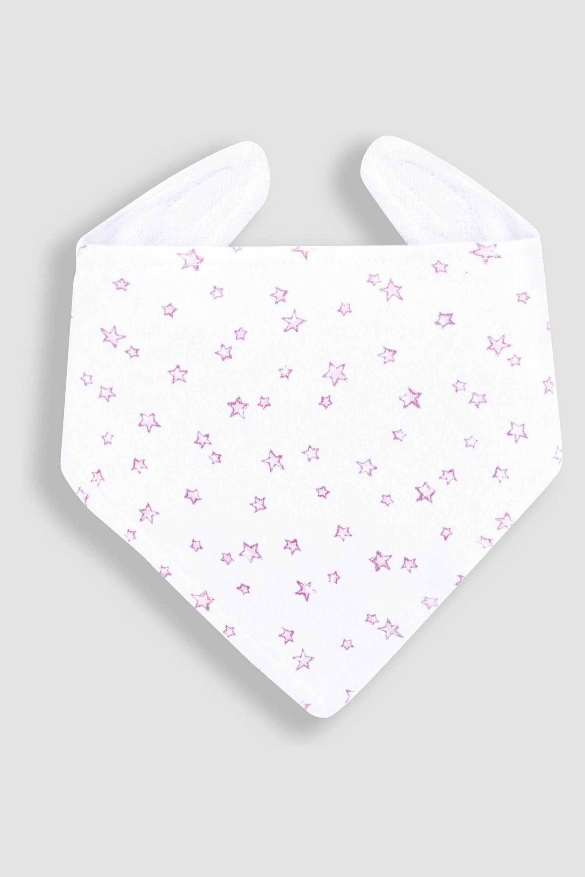 JoJo Maman Bébé Pink 3-Pack Ele Baby Dribble Bibs - Image 4 of 4