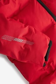 Red and Black Fleece Lined Padded Puffer Coat (3-16yrs) - Image 4 of 6
