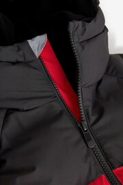 Red and Black Fleece Lined Padded Puffer Coat (3-16yrs) - Image 6 of 6