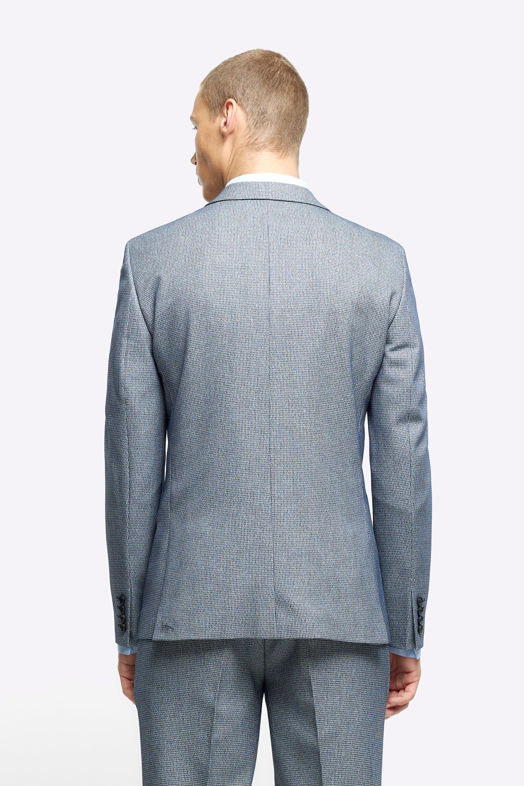 River island light blue suit online