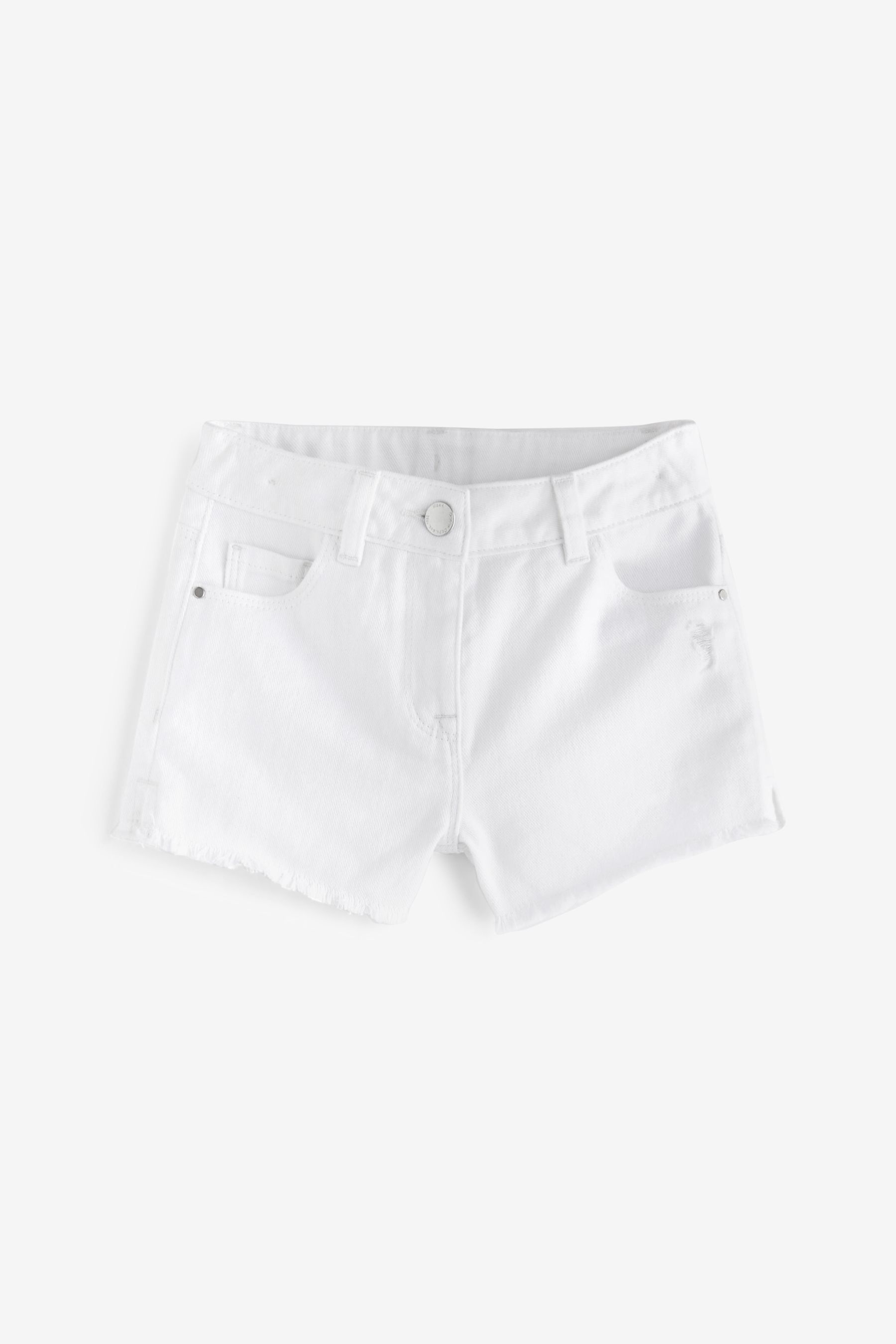 Next white denim shorts hotsell