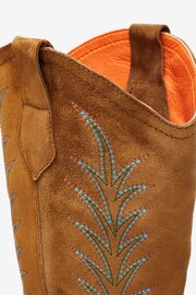 Penelope Chilvers Goldie Embroidered Cowboy Brown Boots - Image 15 of 16