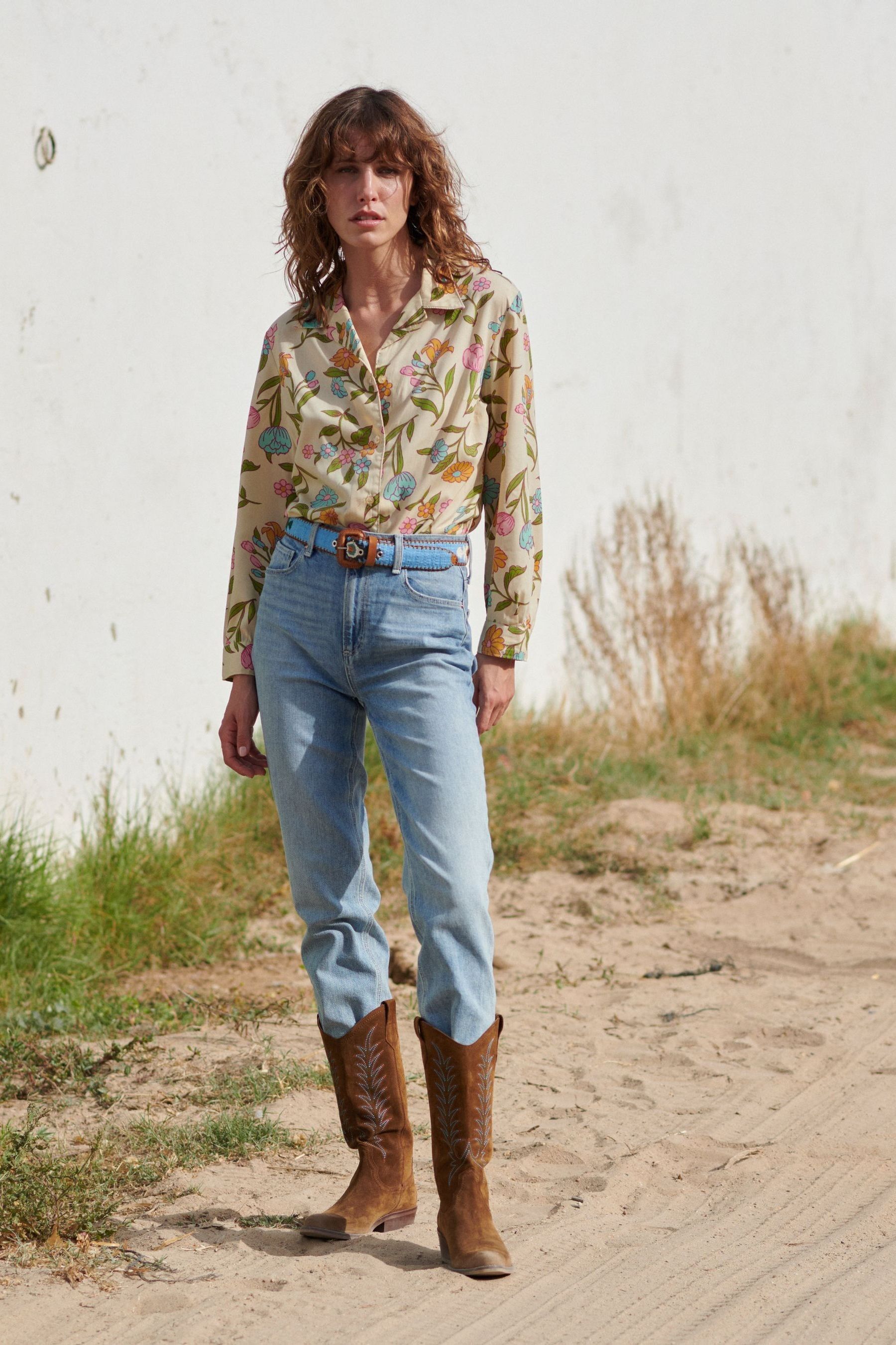 Buy Penelope Chilvers Goldie Embroidered Cowboy Brown Boots from Next France