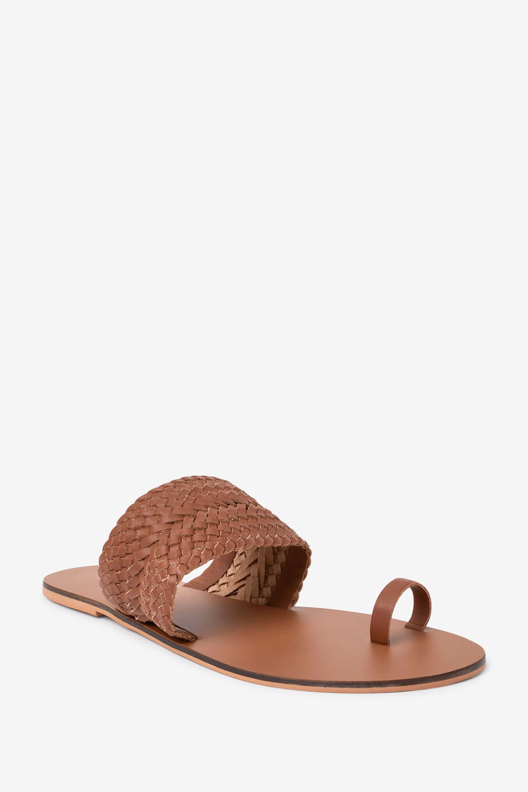 Next leather flip flops best sale