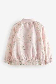 Pink Floral Shower Resistant Printed Bomber Jacket (3mths-7yrs) - Image 7 of 11