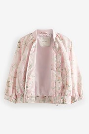 Pink Floral Shower Resistant Printed Bomber Jacket (3mths-7yrs) - Image 8 of 11