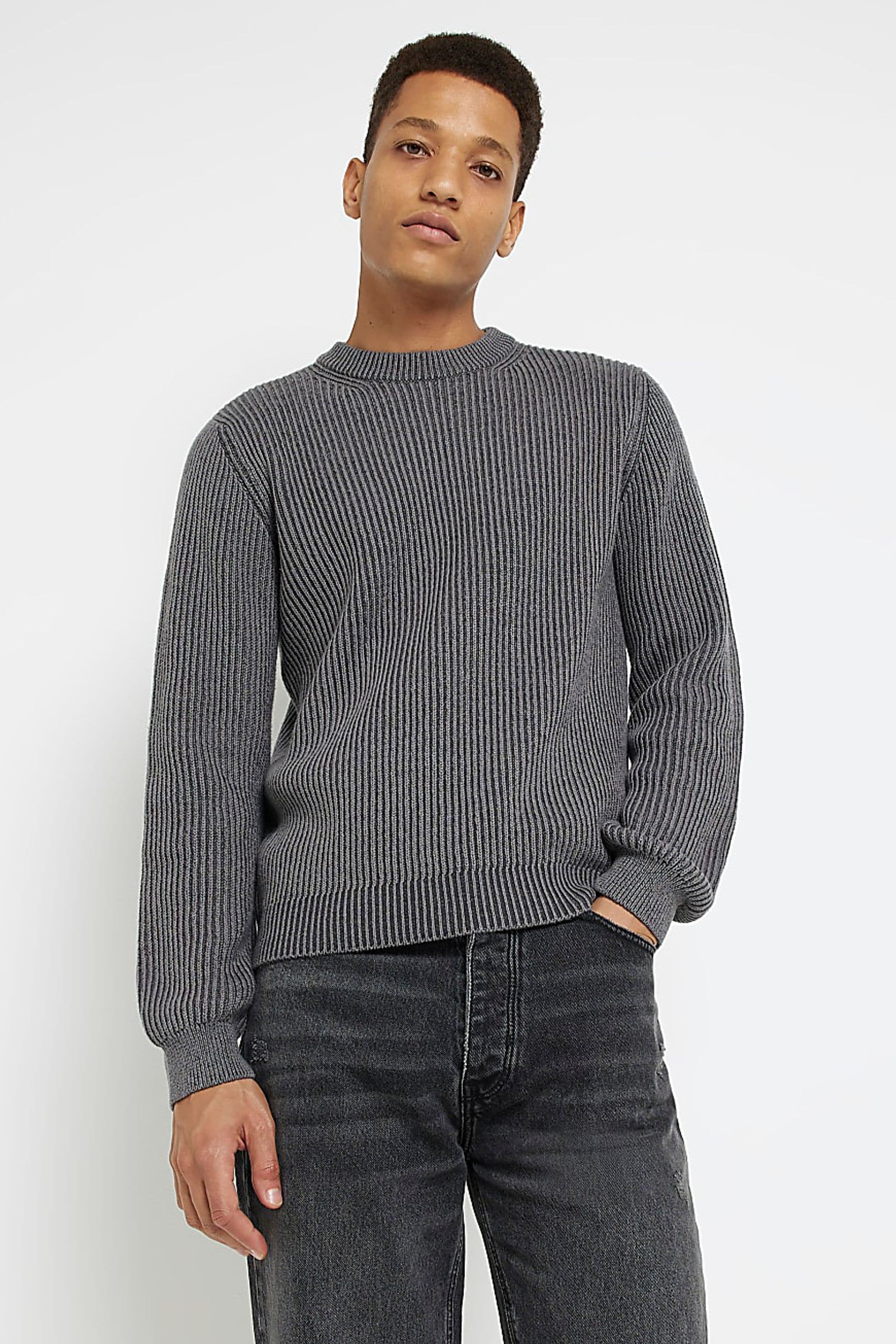 Grey jumper river island clearance