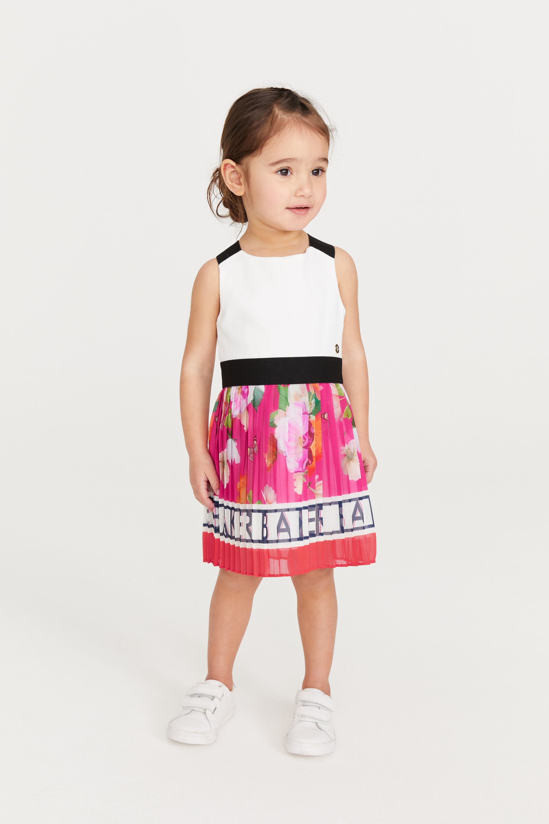 Ted baker pink pleated dress on sale
