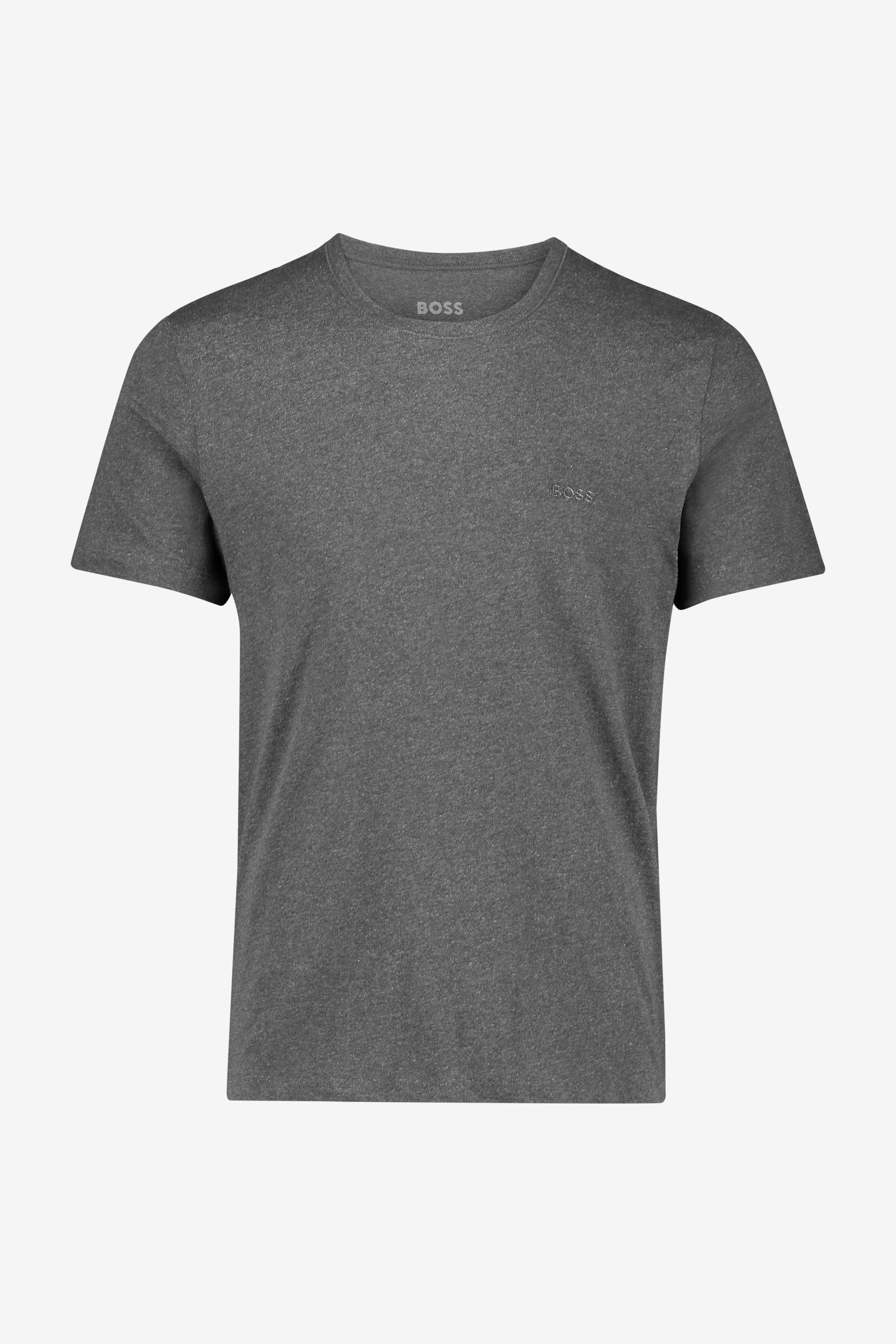 Buy BOSS Black Blue Grey Classic 100 Cotton T Shirts 3 Pack from the Next UK online shop