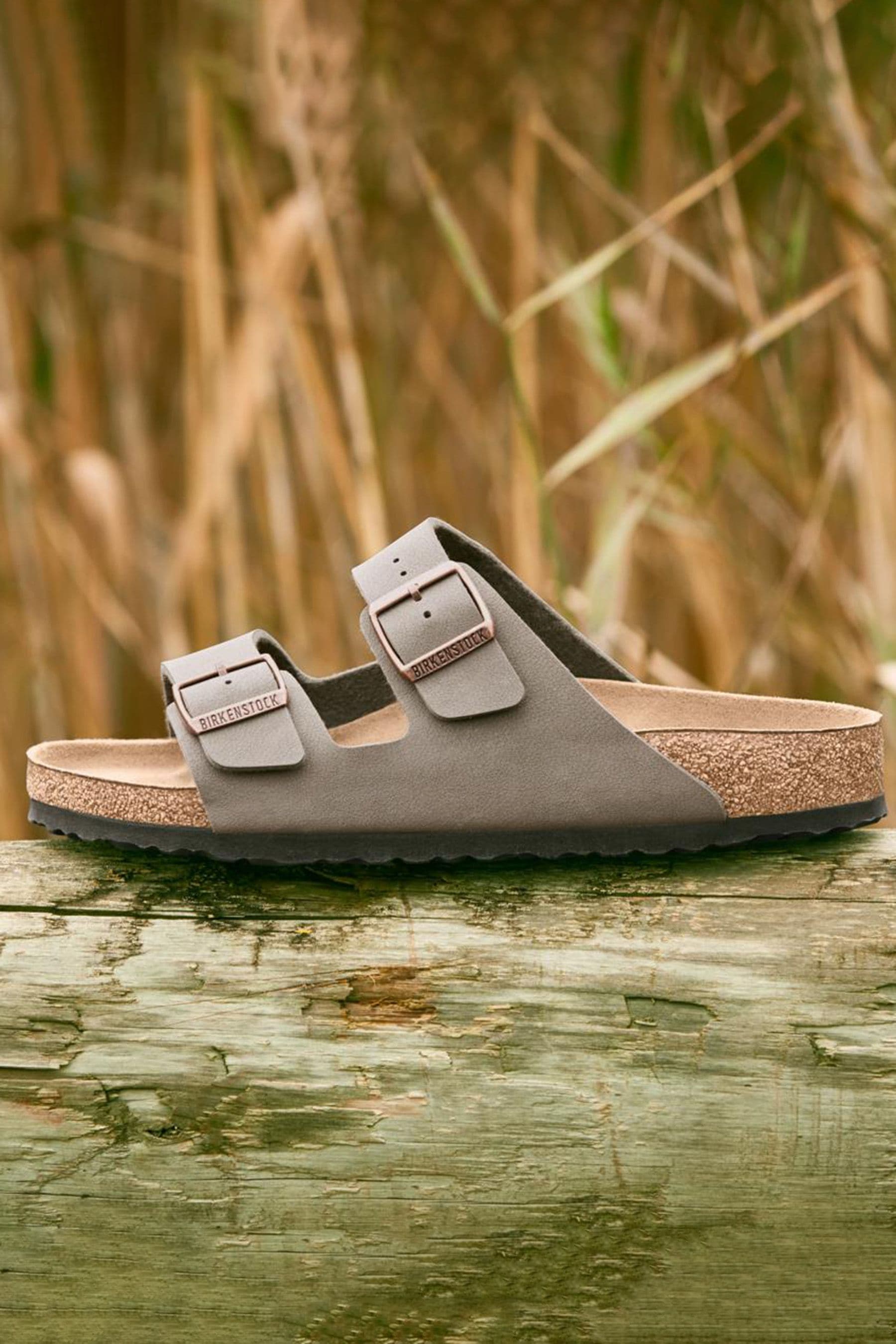 Buy Birkenstock Stone Arizona Birko Flor Nubuck Sandals from Next Luxembourg