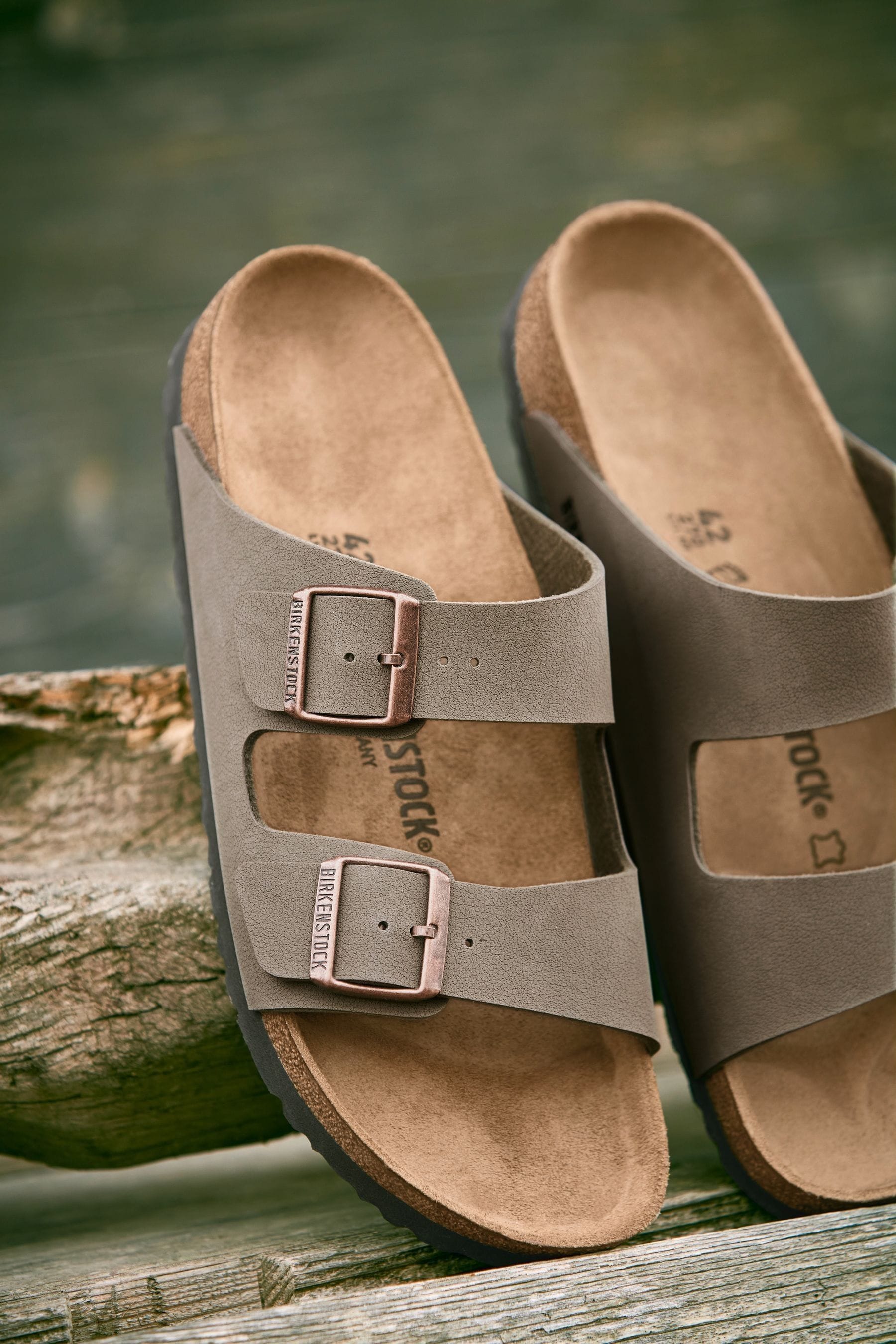 Birkenstock arizona stone nubuck on sale