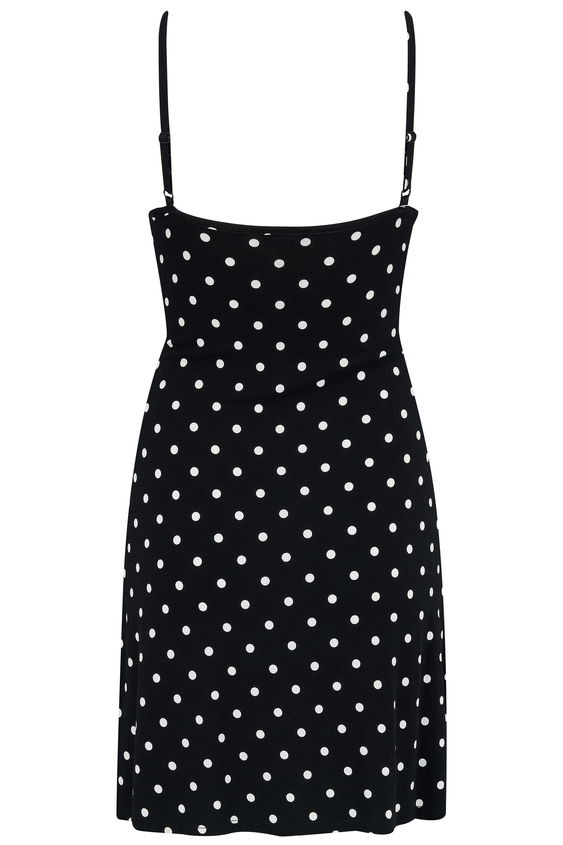 Buy Pour Moi Black White Polka Dot Strappy Tie Front Dress from the Next UK online shop