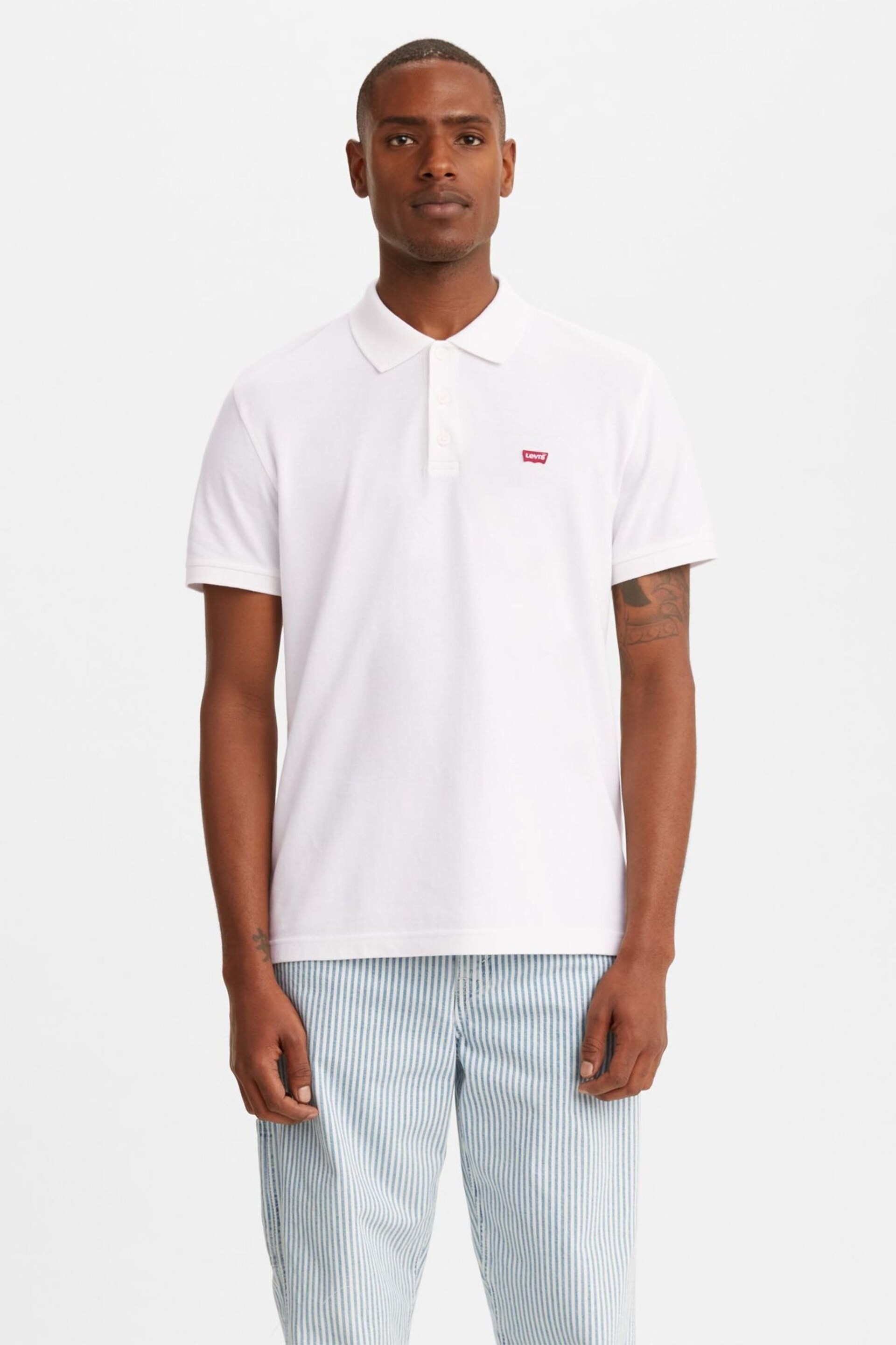 Levi's® White Housemark Polo Shirt - Image 1 of 5