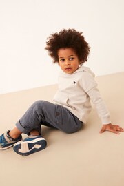 Grey Soft Textured Lined Cotton Trousers (3mths-7yrs) - Image 2 of 7