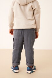 Grey Soft Textured Lined Cotton Trousers (3mths-7yrs) - Image 3 of 7