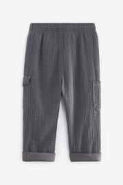 Grey Soft Textured Lined Cotton Trousers (3mths-7yrs) - Image 6 of 7