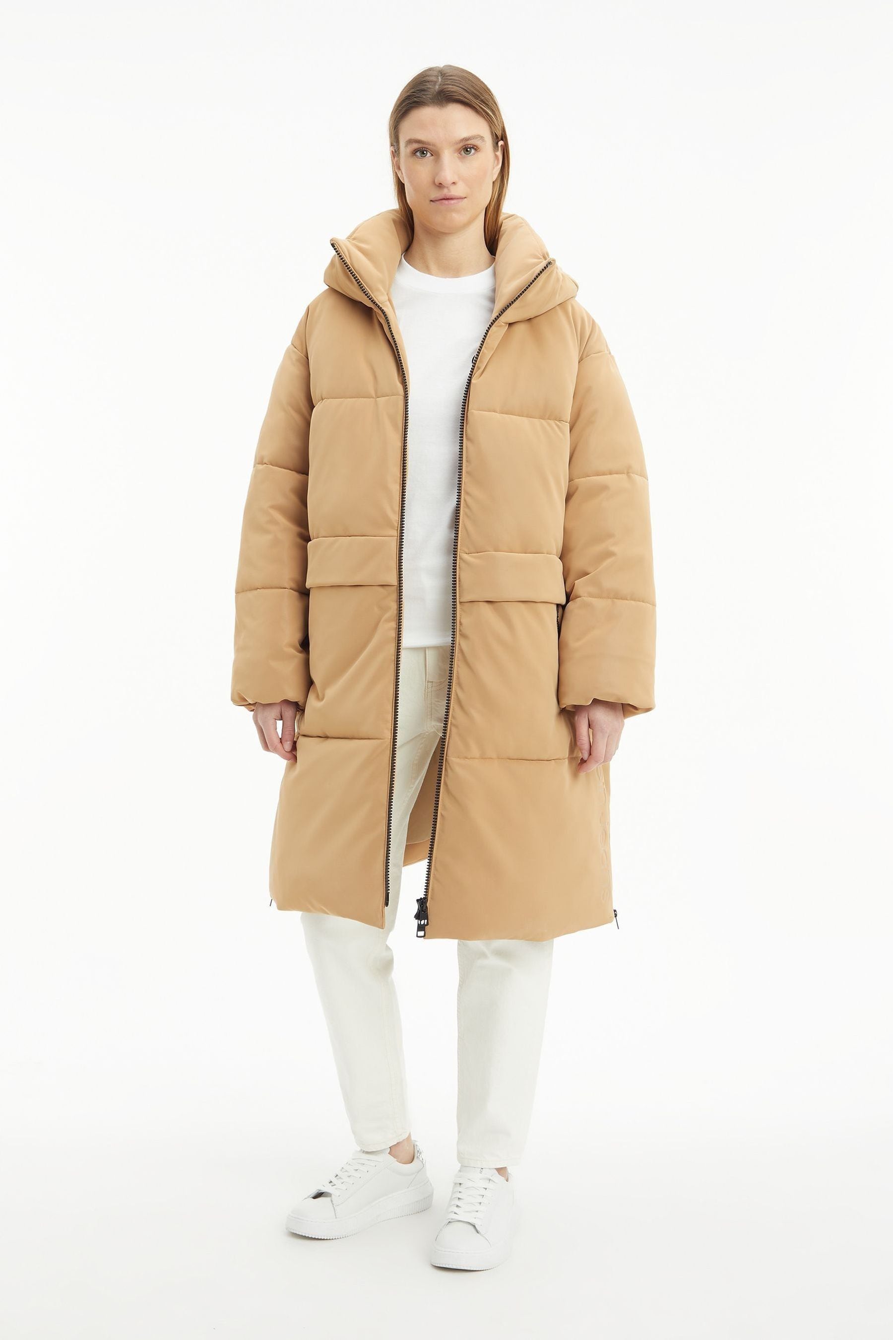 Faux suede puffer jacket deals