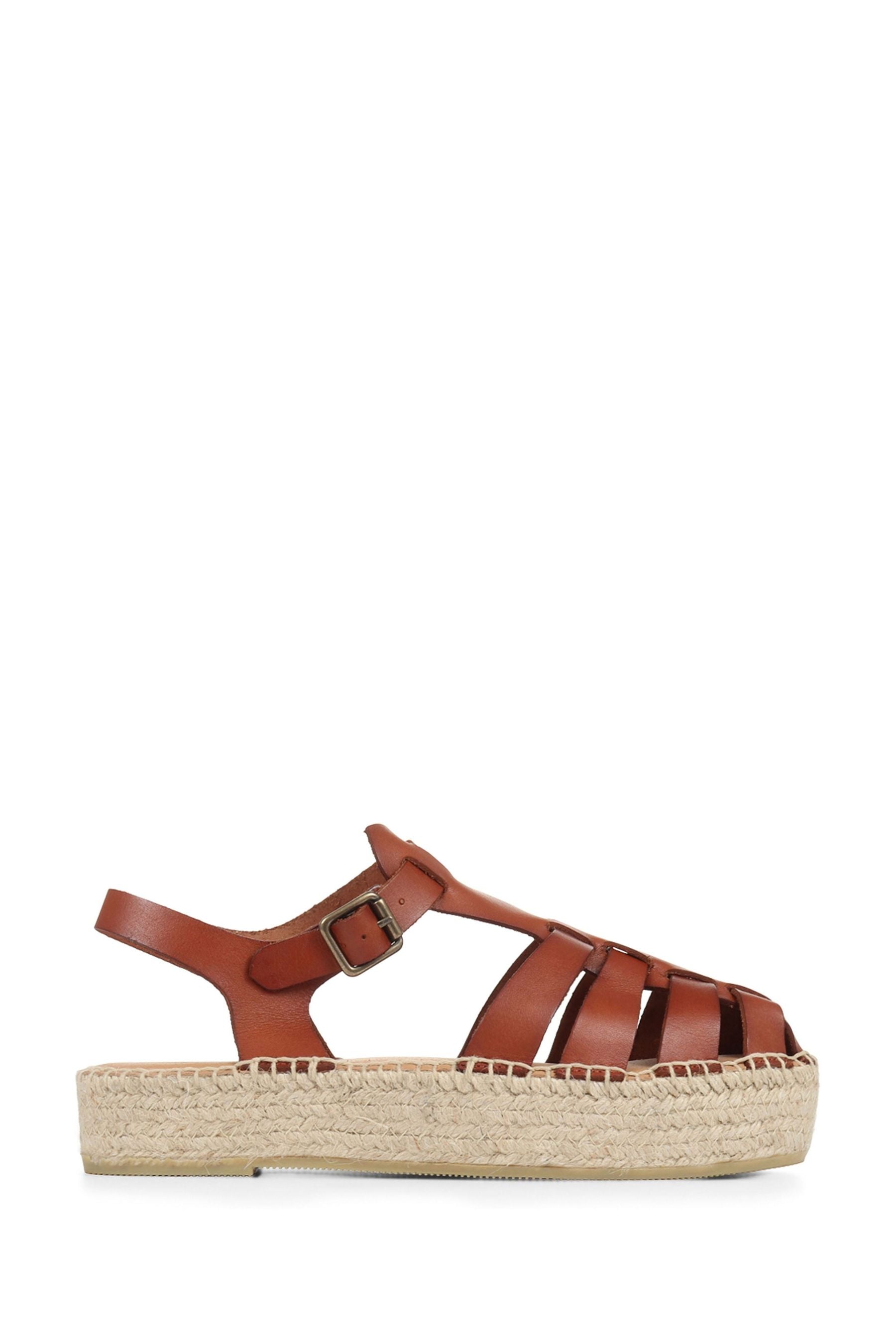 Tan platform espadrille sandals top
