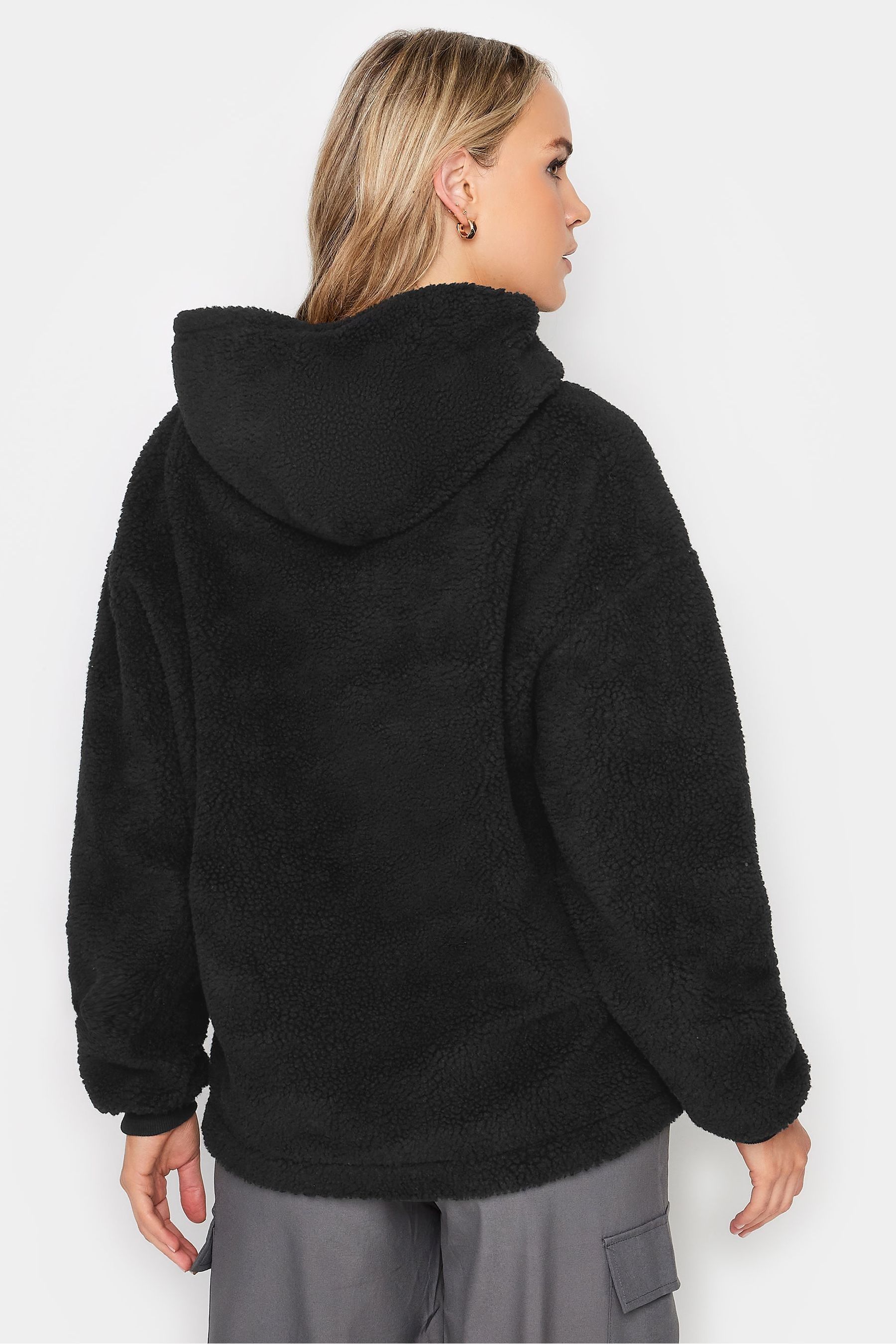 Buy Long Tall Sally Black Borg Hoodie from Next Luxembourg