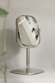 Robert Welch Silver Burford Pedestal Mirror x5 Magnification - Image 2 of 4