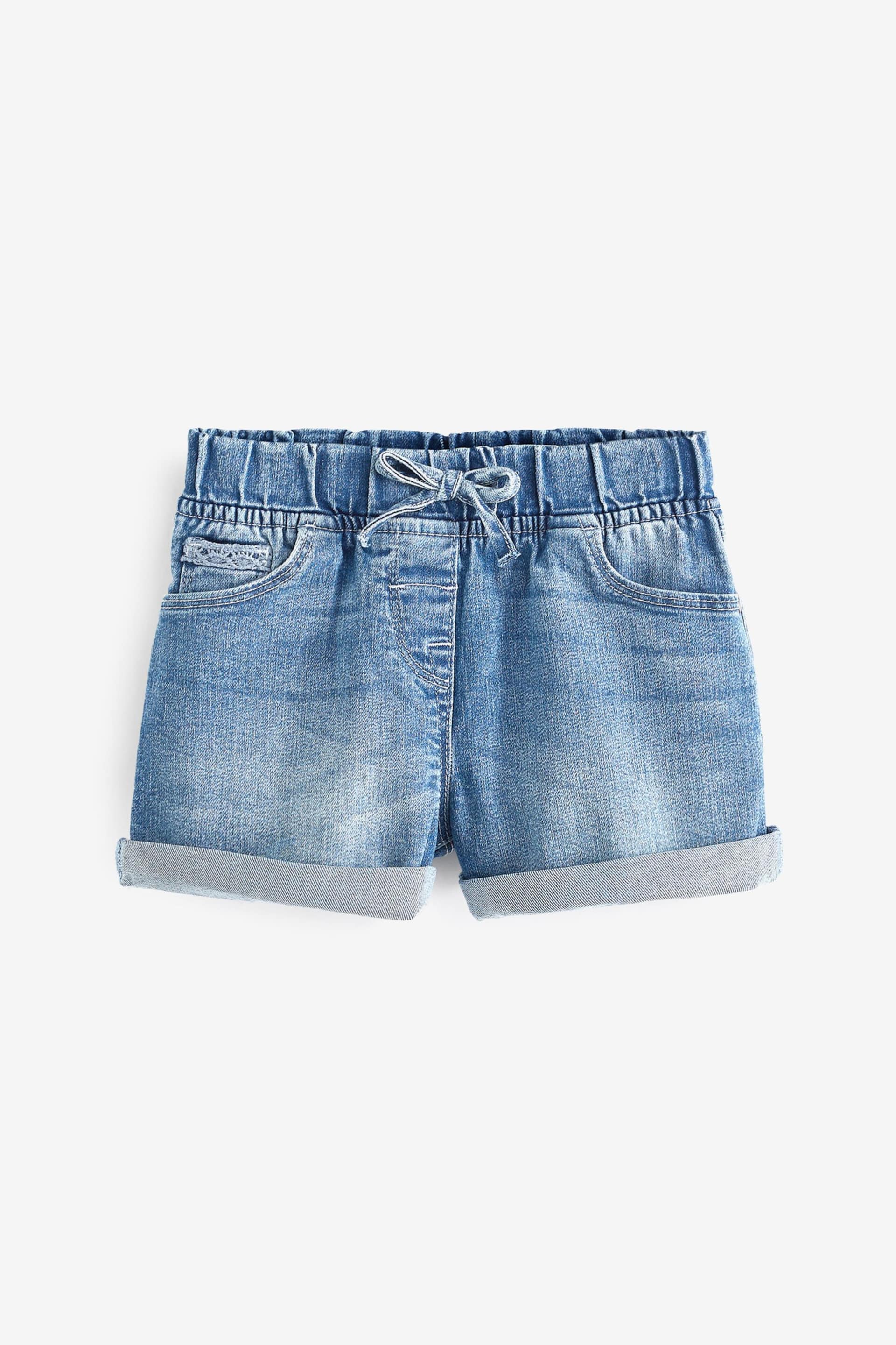 Denim Dark Wash 1 Pack Elasticated Waist Shorts (3mths-10yrs) - Image 4 of 5