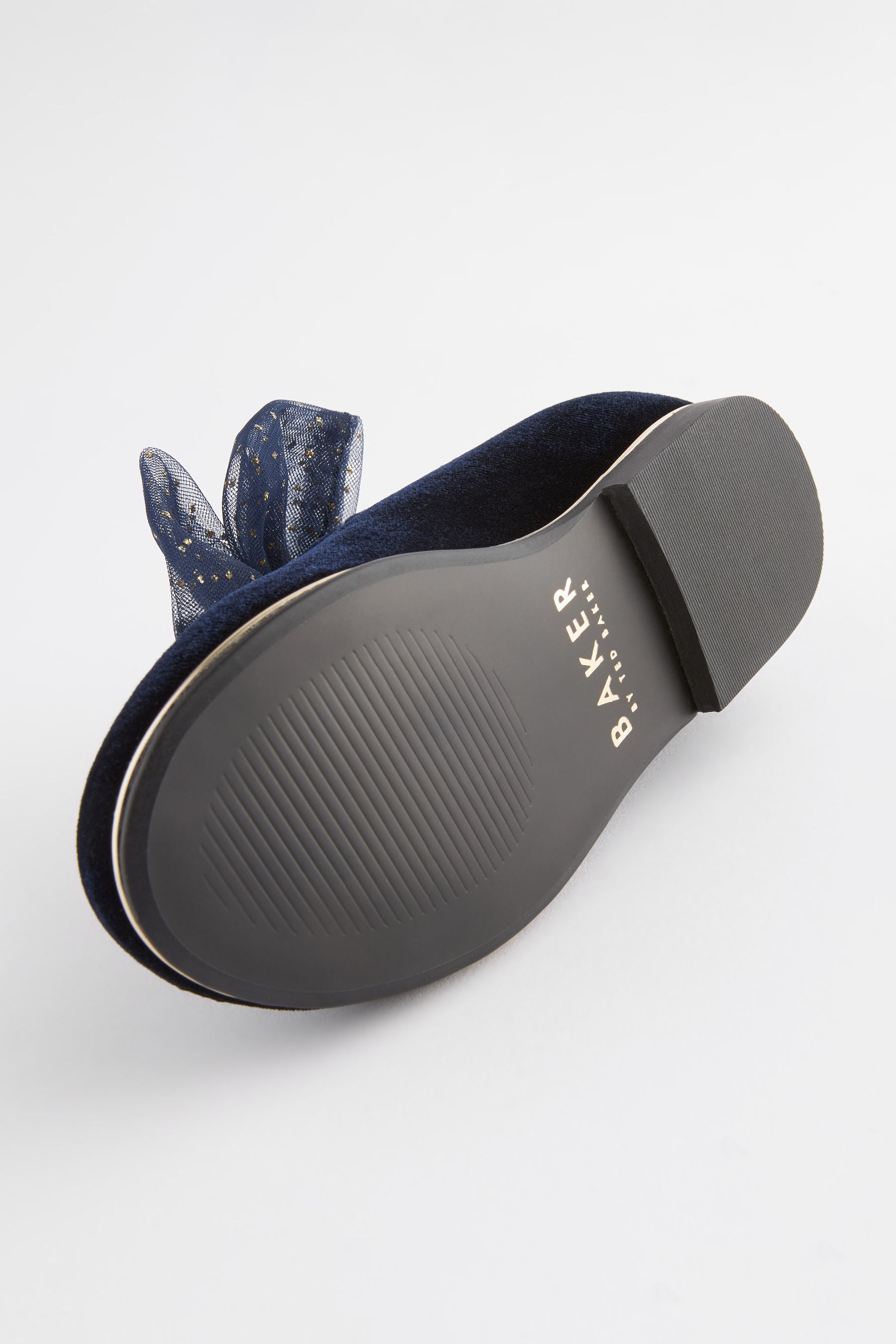Buy Baker by Ted Baker Girls Navy Velvet Mary Jane Shoes with Bow from Next Luxembourg