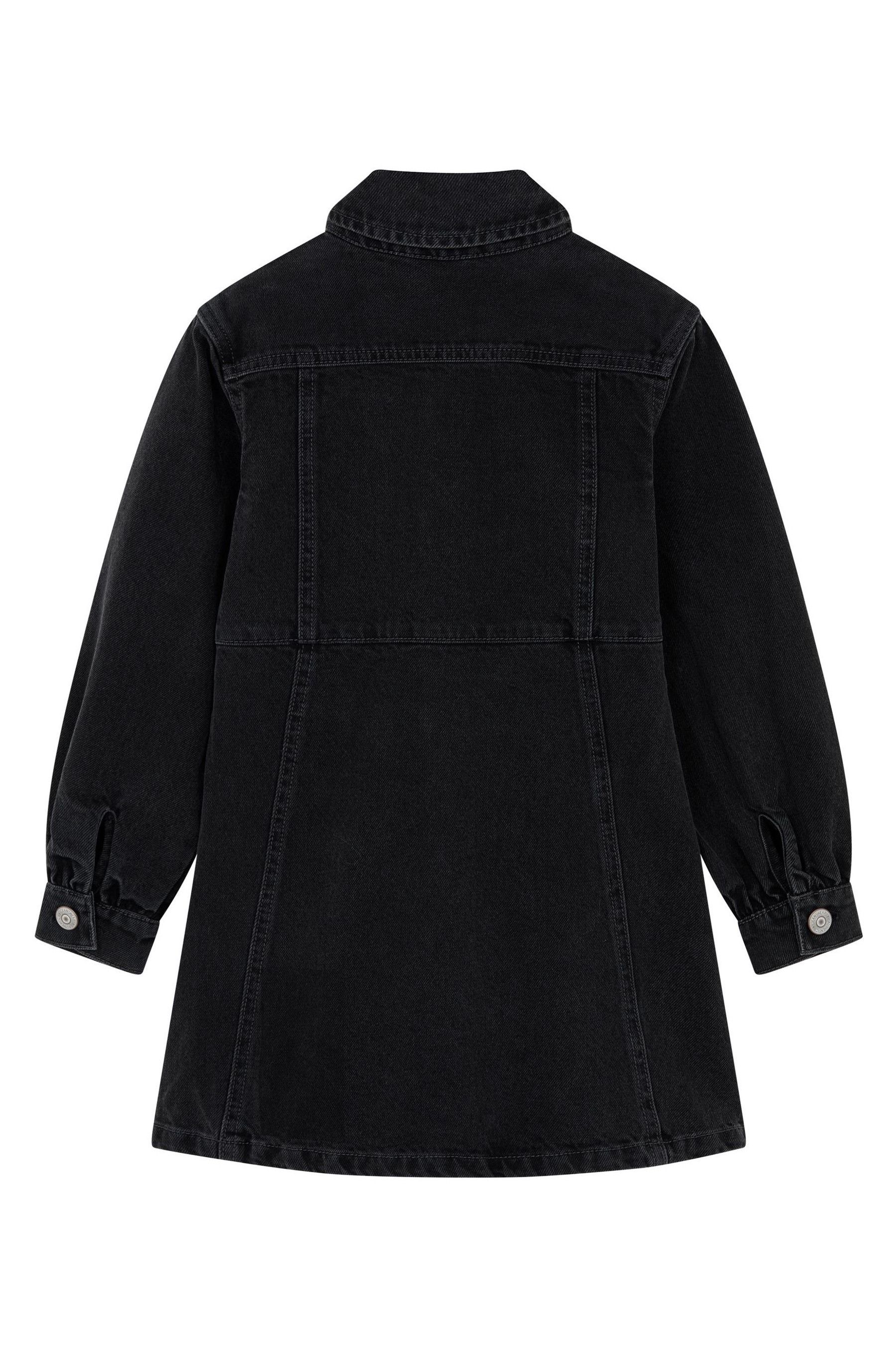 Buy F F 100 Cotton Button Through Denim Black Dress from the Next UK online shop