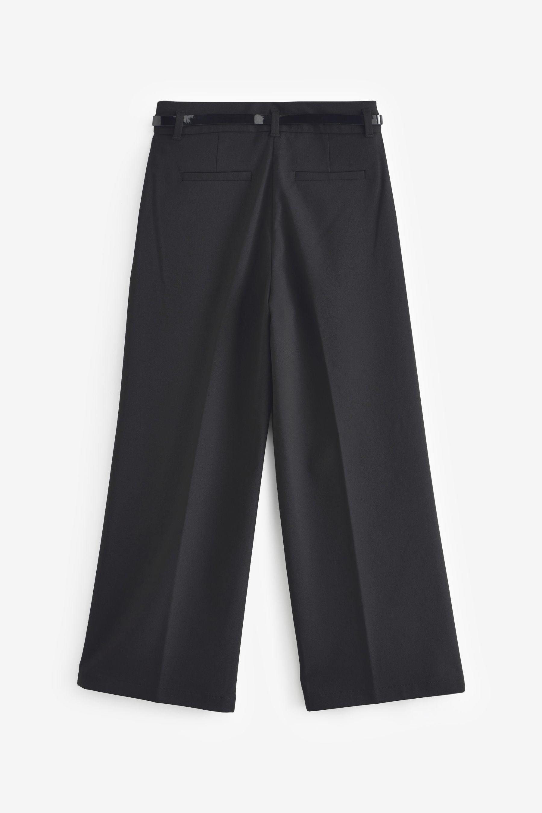 Buy Black Senior Wide Leg Belted School Trousers 9 18yrs from the Next UK online shop