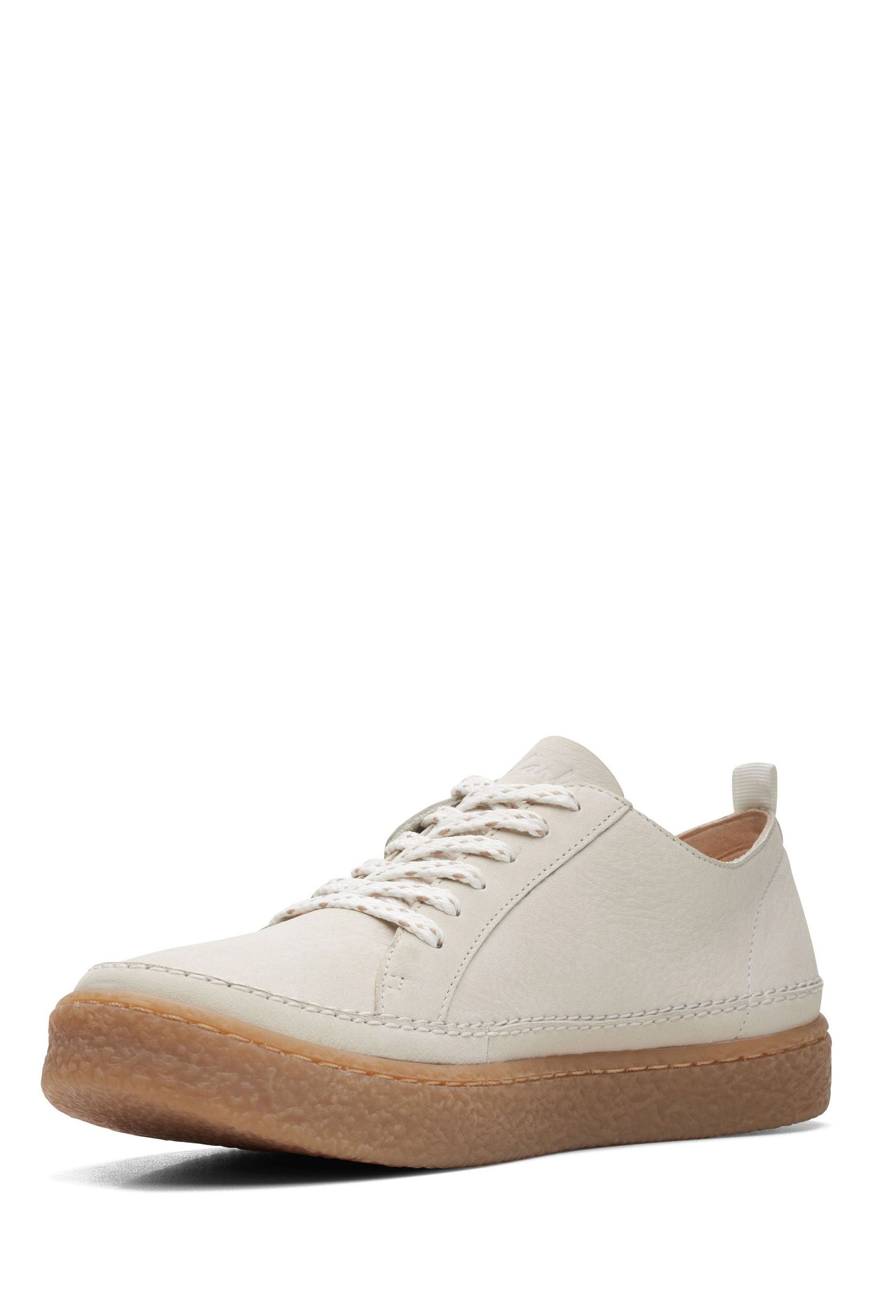 Buy Clarks White Leather Barleigh Lace Shoes from Next Luxembourg