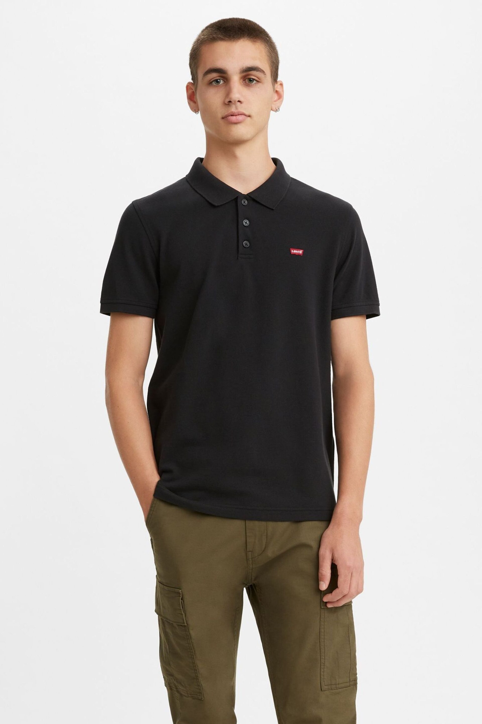 Levi's® Black Housemark Polo Shirt - Image 1 of 2