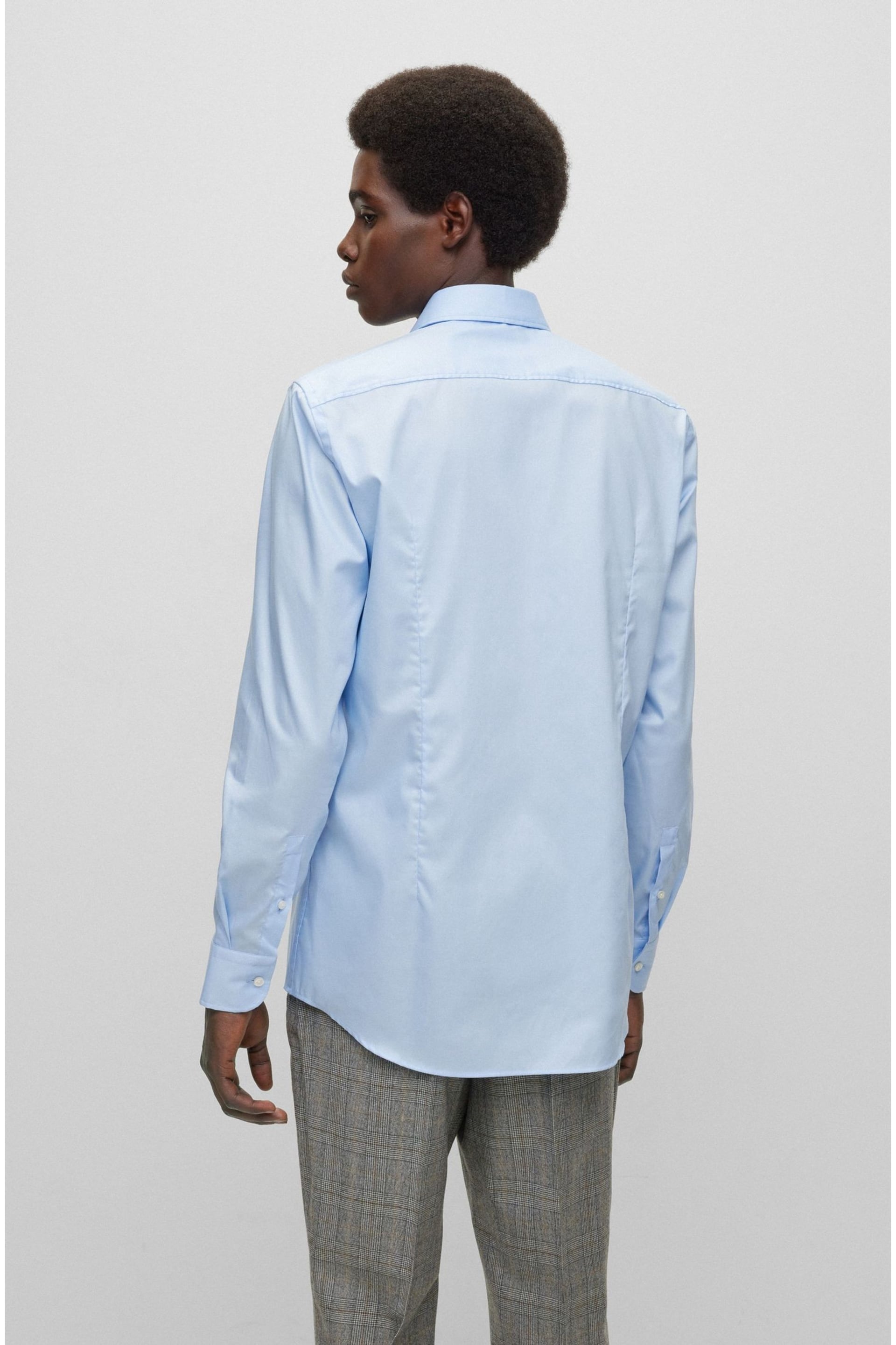 BOSS Blue Slim Fit Dress Shirt - Image 2 of 6