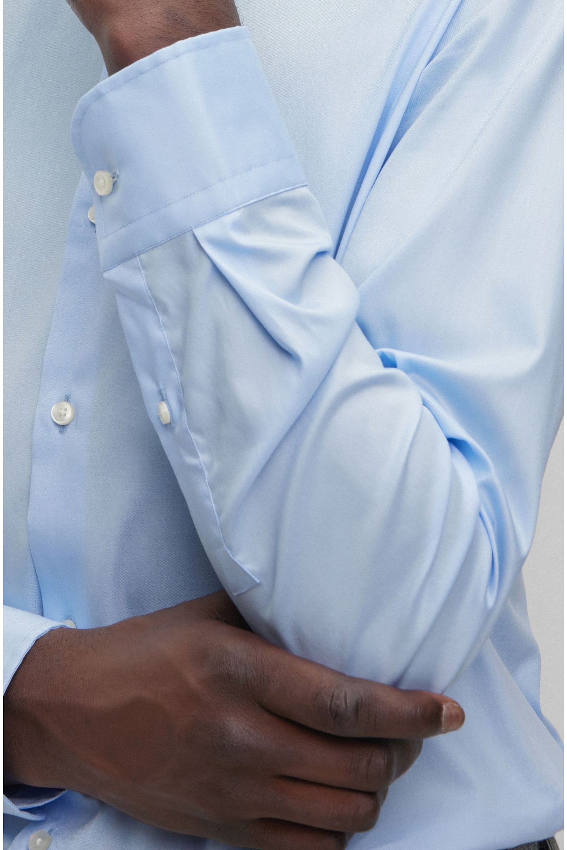 BOSS Blue Slim Fit Dress Shirt - Image 5 of 6