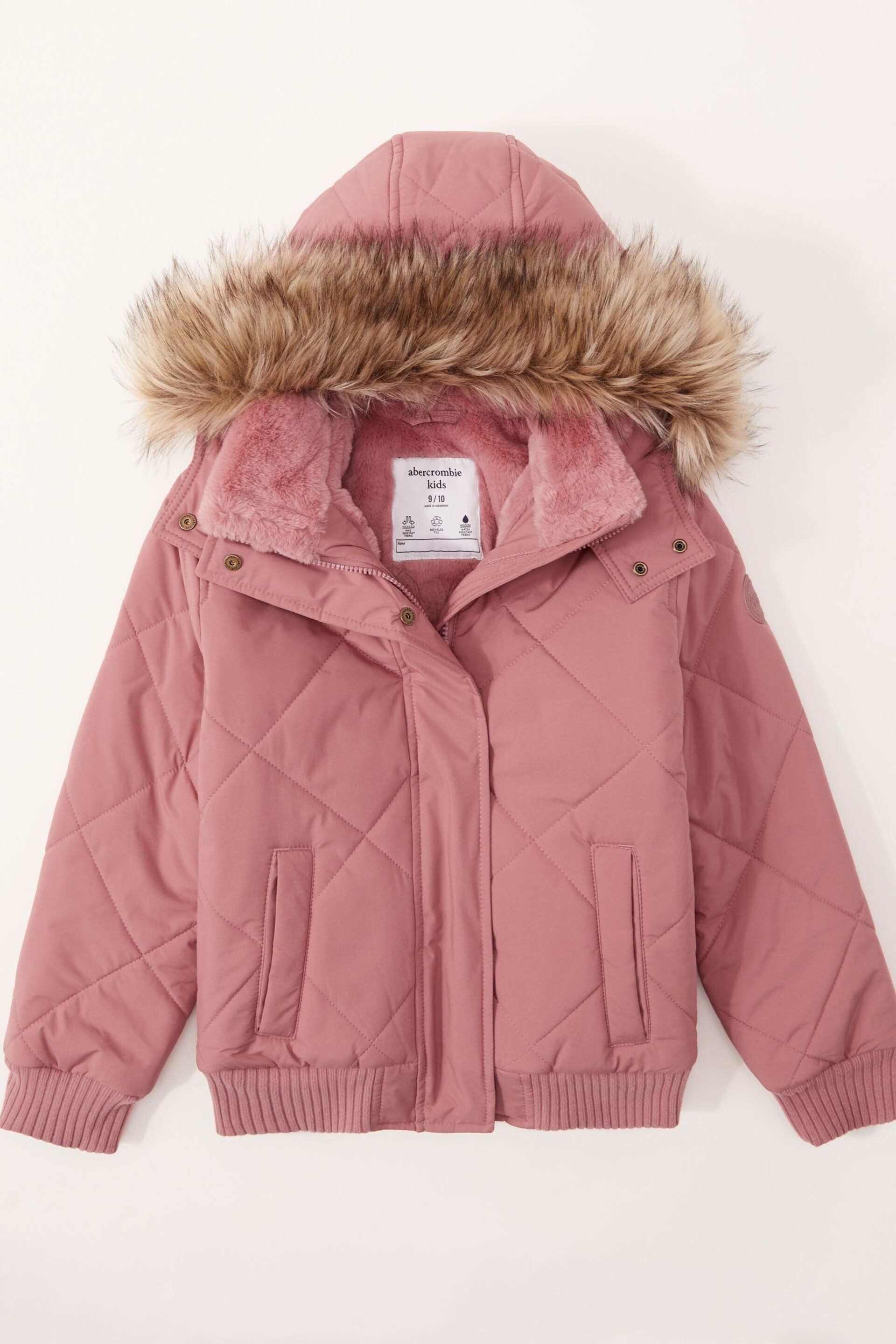 Abercrombie & Fitch Faux Fur Padded Coat - Image 1 of 8