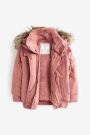 Abercrombie & Fitch Faux Fur Padded Coat - Image 5 of 8