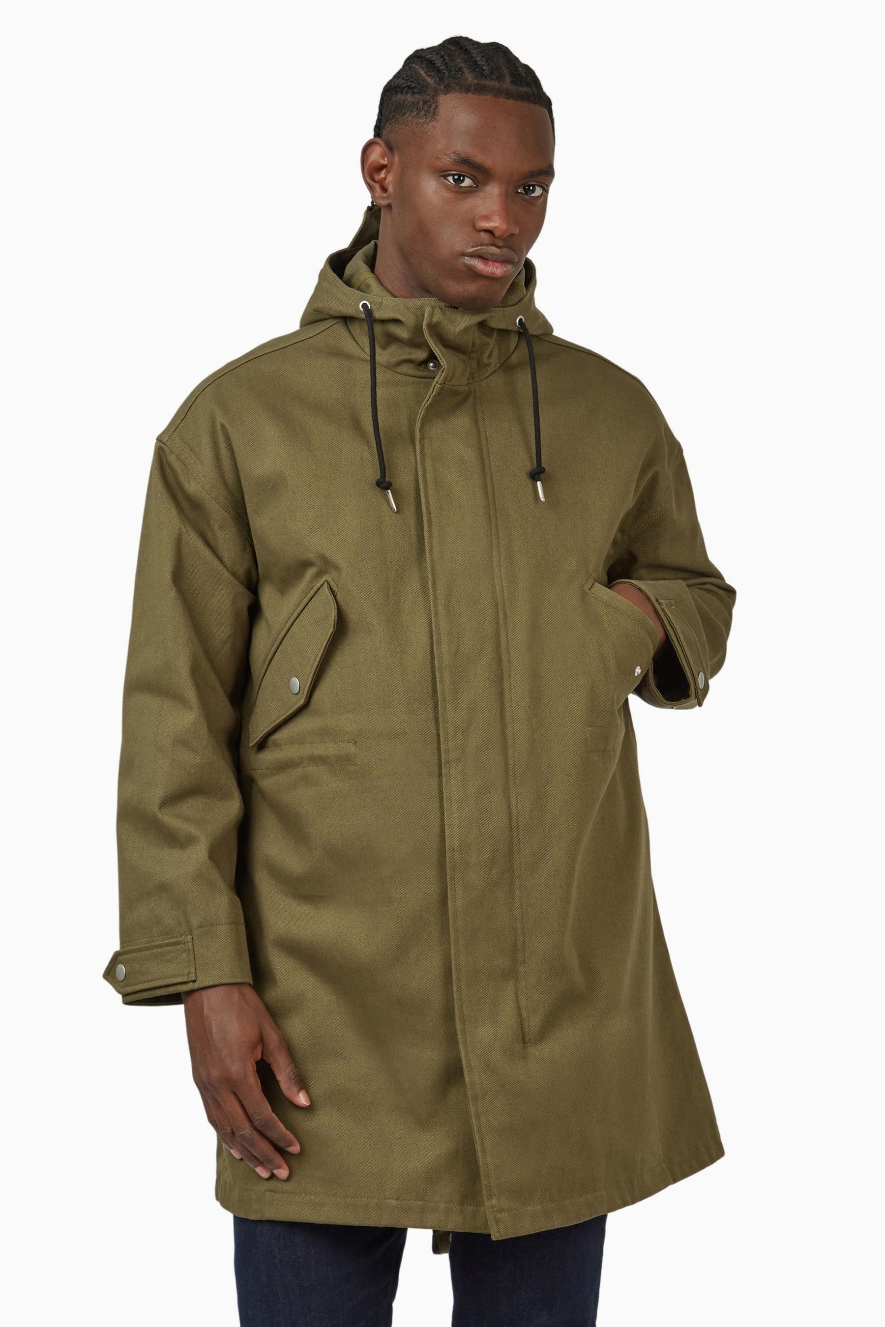 Buy Ben Sherman Green 100 Cotton Fishtail Parka from the Next UK online shop