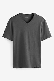 BOSS Black/Navy/Charcoal Classic V-Neck T-Shirts 3 Pack - Image 4 of 9