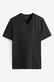 BOSS Black/Navy/Charcoal Classic V-Neck T-Shirts 3 Pack - Image 5 of 9